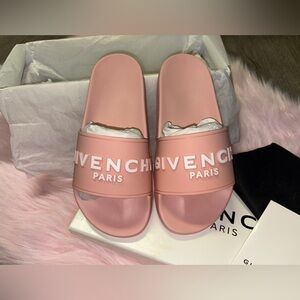 Authentic Givenchy Blush Pink Slide Sandals 37